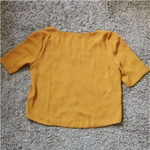 DEX CROP Top Mustard Top Shirt Small - Picture 7 of 8